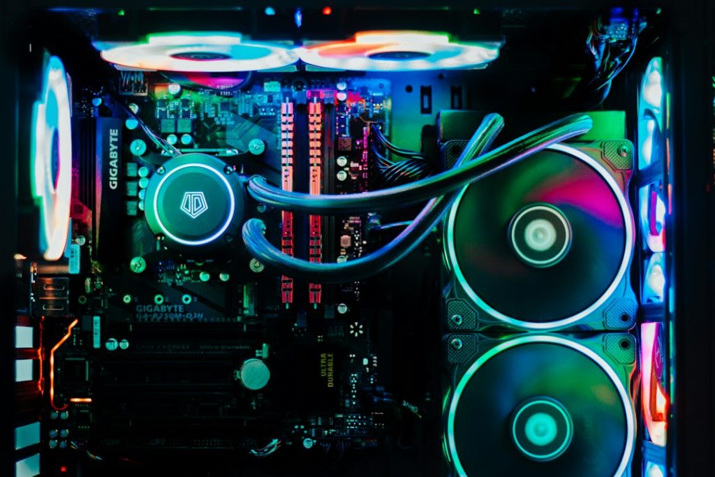 Budget desktop computer hardware in a PC case