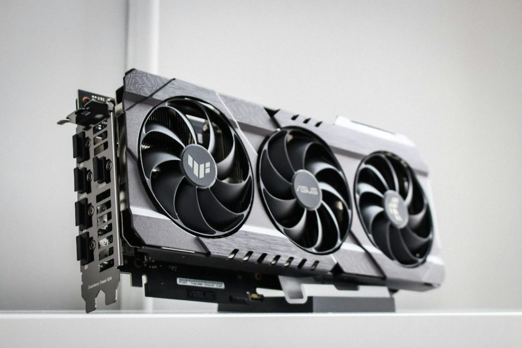 Close-up of a desktop graphics card, shown as an illustrative hardware photograph